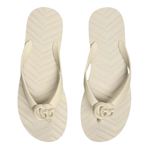 gucci flip flops cheap white|Gucci marmont flip flops.